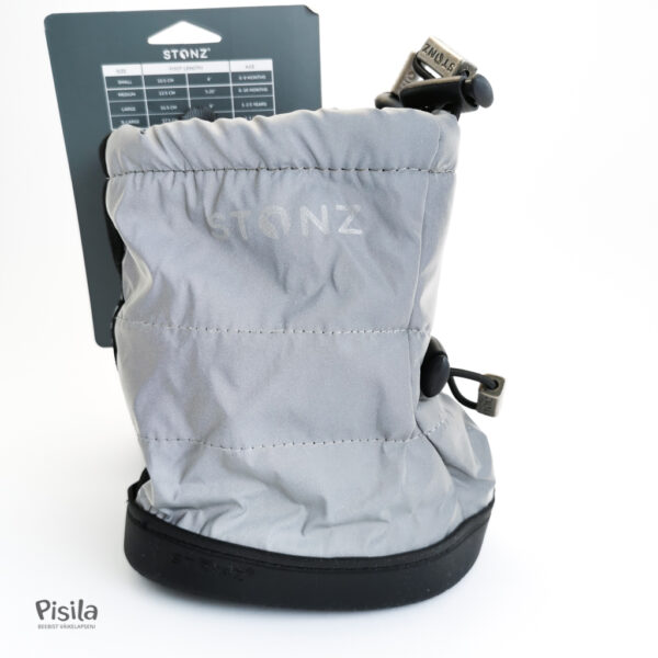 Stonz REFLECTIVE SILVER (puffer booties) kapukas