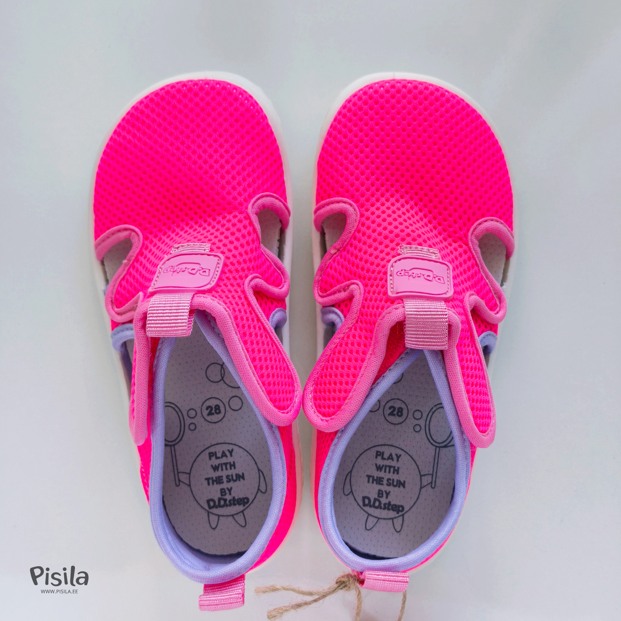 D.D Step knit kangast sandaalid Daisy Pink S22-33 (093) enda pilt barefoot