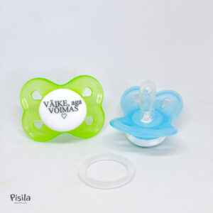 Enneaegse beebi lutt kirjaga "VÄIKE, aga VÕIMAS"