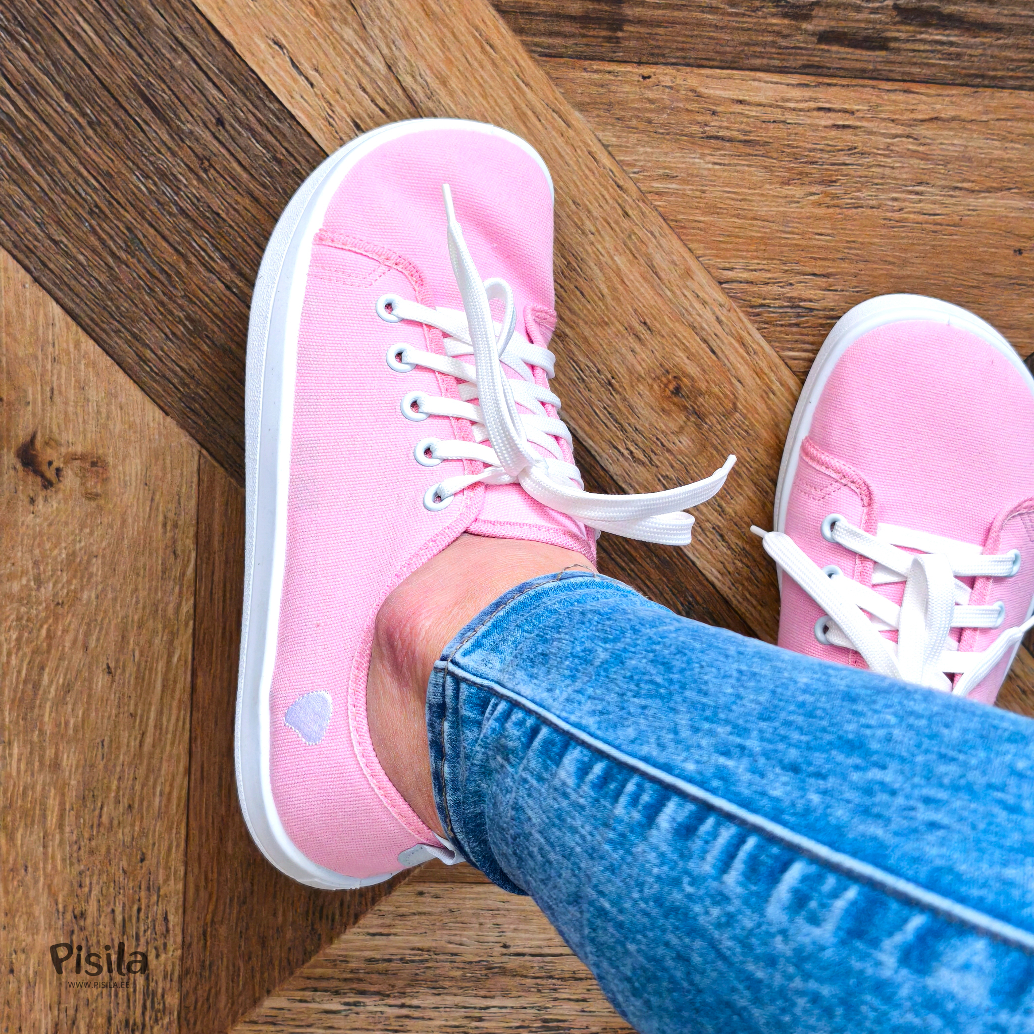 Puuvillased roosad tennised täiskasvanule