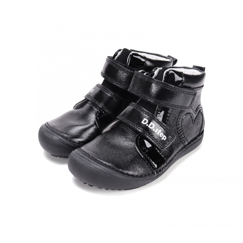 D.d step sädelusega mustad barefoot saapad tüdrukule