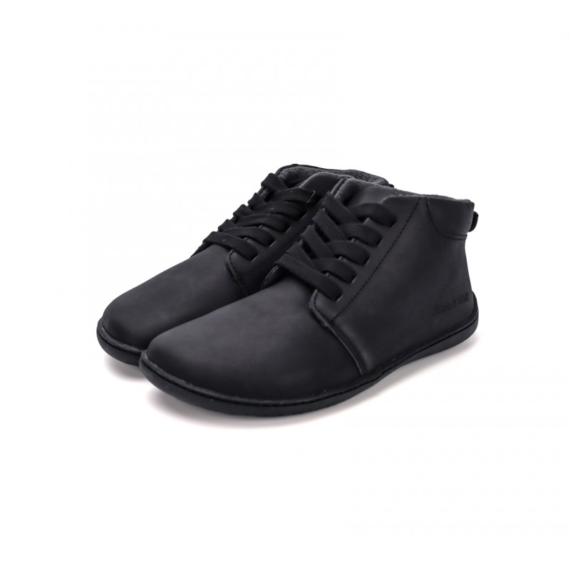 Stitch & Walk nahast soojad saapad mustad