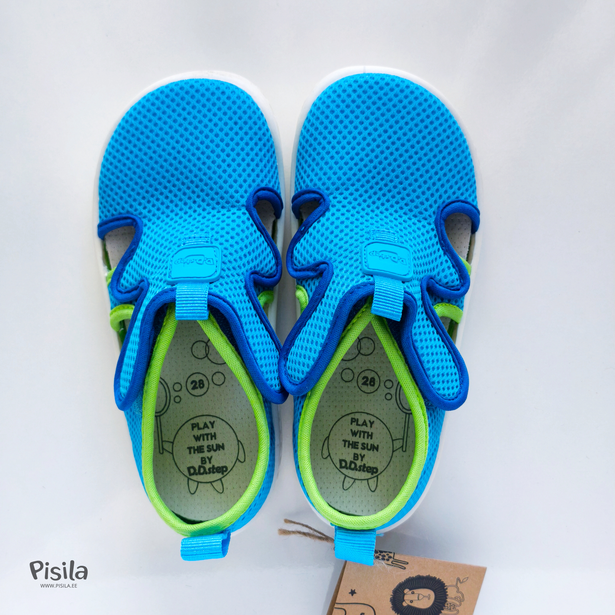 D.D Step knit kangast sandaalid Aero Blue S22-33 (093) enda pilt barefoot