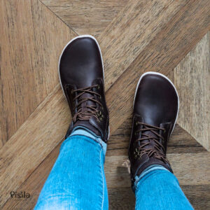 Stitch & Walk fliissisuga nahast saapad Chocolate
