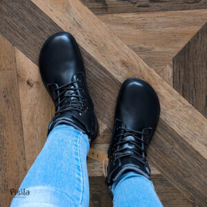 Stitch & Walk fliissisuga nahast saapad black S36-45