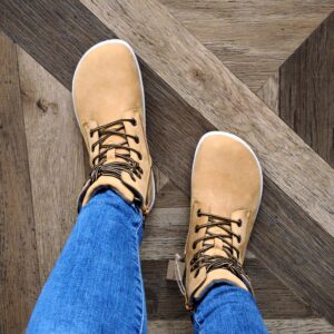 Stitch & Walk fliissisuga nahast saapad lemon S36-45